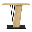 ID MARKET - Console VICKY plateau bois et pied croisé noir - vignette