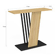 ID MARKET - Console VICKY plateau bois et pied croisé noir - vignette