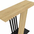 ID MARKET - Console VICKY plateau bois et pied croisé noir - vignette
