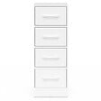 ID MARKET - Meuble d'appoint 4 tiroirs UPPAH 30 cm chiffonnier, meuble de rangement bois blanc - vignette