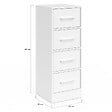 ID MARKET - Meuble d'appoint 4 tiroirs UPPAH 30 cm chiffonnier, meuble de rangement bois blanc - vignette