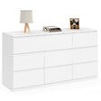 ID MARKET - Commode 9 tiroirs TOMI XXL 136 cm bois blanc - vignette