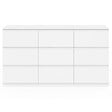 ID MARKET - Commode 9 tiroirs TOMI XXL 136 cm bois blanc - vignette
