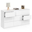 ID MARKET - Commode 9 tiroirs TOMI XXL 136 cm bois blanc - vignette