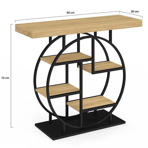 ID MARKET - Console étagère OLA design industriel - large