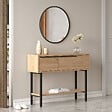 HABITAT ET JARDIN - Console avec miroir en bois "Calvin" - 100 x 30 x 76 cm - Marron - vignette