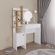 HABITAT ET JARDIN - Table de maquillage en bois "Mup" 105 x 35 x 151 cm - Blanc - vignette