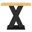 ID MARKET - Console ALICIA plateau bois et pied X noir - vignette