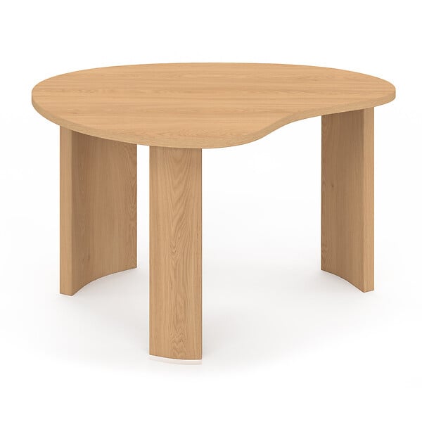 ID MARKET - Lot de 2 tables basses gigognes COLINE 70/50 bois façon hêtre - large