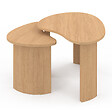 ID MARKET - Lot de 2 tables basses gigognes COLINE 70/50 bois façon hêtre - vignette