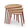 HABITAT ET JARDIN - Table gigogne (4 pièces) en bois "Nora" 68 x 45 x 55 cm - Chêne - vignette