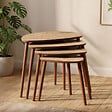 HABITAT ET JARDIN - Table gigogne (4 pièces) en bois "Nora" 68 x 45 x 55 cm - Chêne - vignette