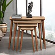 HABITAT ET JARDIN - Table gigogne (4 pièces) en bois "Luci" 70 x 40 x 55 cm - Chêne - vignette