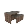 HABITAT ET JARDIN - Table gigogne (2 pièces) en bois "Twins" 72 x 45 x 42 cm - Taupe - vignette