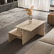 HABITAT ET JARDIN - Table gigogne (2 pièces) en bois "Twins" 72 x 45 x 42 cm - Travertin - vignette