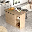 HABITAT ET JARDIN - Table de cuisine en bois "Siven" - 120 x 60 x 88 cm - Marron - vignette