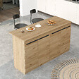 HABITAT ET JARDIN - Table de cuisine en bois "Lark" - 160 x 60 x 90 cm - Marron - vignette