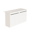 HABITAT ET JARDIN - Table de cuisine en bois "Lark" - 160 x 60 x 90 cm - Blanc - vignette
