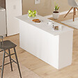 HABITAT ET JARDIN - Table de cuisine en bois "Lark" - 160 x 60 x 90 cm - Blanc - vignette