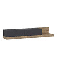 HABITAT ET JARDIN - Meuble TV en bois "Majör" - 180 x 37 x 30 cm - Gris anthracite - vignette