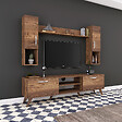 HABITAT ET JARDIN - Ensemble meuble TV en bois "Mezalun" - 180 x 35 x 48 cm - Marron - vignette