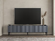 HABITAT ET JARDIN - Meuble TV en bois "Oscar" - 180 x 31 x 45 cm - Gris anthracite - vignette