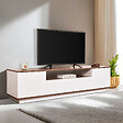 HABITAT ET JARDIN - Meuble TV en bois "Veramont" - 180 x 44 x 44 cm - Marron foncé - vignette