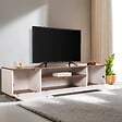 HABITAT ET JARDIN - Meuble TV en bois "Veramont" - 180 x 44 x 44 cm - Marron foncé - vignette