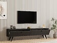 HABITAT ET JARDIN - Meuble TV en bois "Parlak" - 160 x 25 x 40 cm - Gris anthracite - vignette