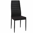 ID MARKET - Lot de 6 chaises ROMANE noires pour salle à manger - vignette
