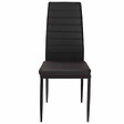 ID MARKET - Lot de 6 chaises ROMANE noires pour salle à manger - vignette