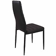 ID MARKET - Lot de 6 chaises ROMANE noires pour salle à manger - vignette