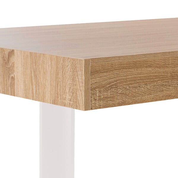 ID MARKET - Table à manger rectangle PHOENIX 8 personnes bois et blanc 200 cm - large