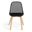 ID MARKET - Lot de 4 chaises MANDY noires pour salle à manger - vignette