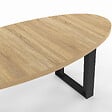 ID MARKET - Table à manger PHOENIX 8 personnes ovale 200 cm bois et noir - vignette