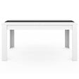 ID MARKET - Table à manger rectangle GEORGIA 8 personnes blanche et grise 160 x 80 cm - vignette