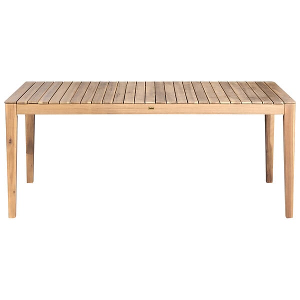BELIANI - Table de salle à manger de jardin CHIOGGIA 90 cm 180 cm Bois d\'acacia certifié Marron clair - large