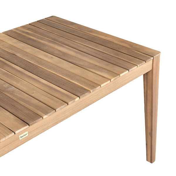BELIANI - Table de salle à manger de jardin CHIOGGIA 90 cm 180 cm Bois d\'acacia certifié Marron clair - large