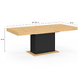 ID MARKET - Table à manger extensible rectangle EDEN 6-10 personnes bois et noir 160-200 cm - vignette