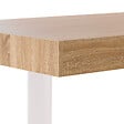 ID MARKET - Table à manger rectangle PHOENIX 6 personnes bois et blanc 160 cm - vignette