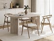 HABITAT ET JARDIN - Table repas extensible en bois 160/200 cm "Sorell" - 8 places - Travertin - vignette
