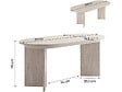 HABITAT ET JARDIN - Table repas extensible en bois 160/200 cm "Sorell" - 8 places - Travertin - vignette