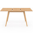 ID MARKET - Table à manger extensible rectangle NOOR 4-8 personnes effet bois 110-150 cm - vignette