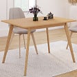 ID MARKET - Table à manger extensible rectangle NOOR 4-8 personnes effet bois 110-150 cm - vignette