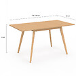 ID MARKET - Table à manger extensible rectangle NOOR 4-8 personnes effet bois 110-150 cm - vignette