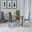 ID MARKET - Lot de 4 chaises MIA grises pour salle à manger - vignette