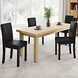 ID MARKET - Lot de 4 chaises HANNAH noires pour salle à manger - vignette