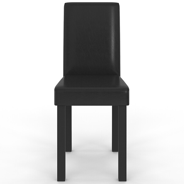 ID MARKET - Lot de 4 chaises HANNAH noires pour salle à manger - large