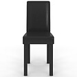 ID MARKET - Lot de 4 chaises HANNAH noires pour salle à manger - vignette