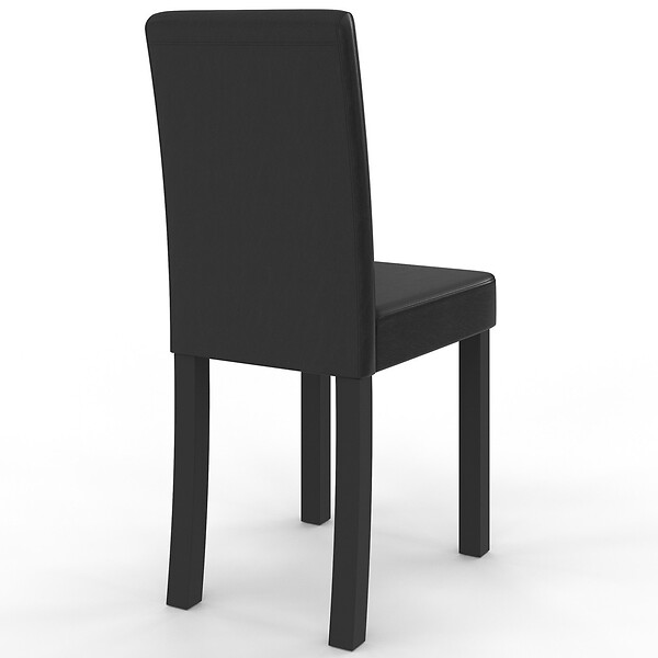 ID MARKET - Lot de 4 chaises HANNAH noires pour salle à manger - large